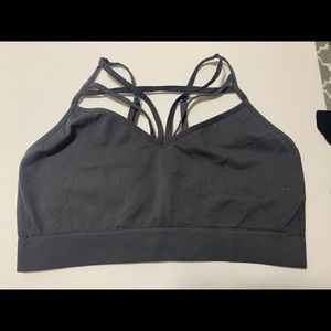 Gray sport bra